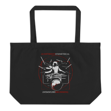 Load image into Gallery viewer, Symmetrical Drumming V24 - Large Organic Tote Bag
