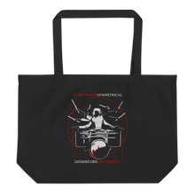 Load image into Gallery viewer, Symmetrical Drumming V24 - Large Organic Tote Bag
