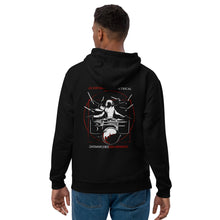 Load image into Gallery viewer, Symmetrical Drumming V24 - Embroidered Unisex Premium Eco Hoodie (F &amp; B)
