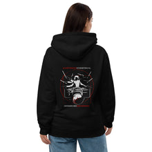 Load image into Gallery viewer, Symmetrical Drumming V24 - Embroidered Unisex Premium Eco Hoodie (F &amp; B)
