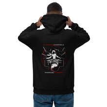 Load image into Gallery viewer, Symmetrical Drumming V24 - Embroidered Unisex Premium Eco Hoodie (F &amp; B)
