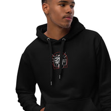 Load image into Gallery viewer, Symmetrical Drumming V24 - Embroidered Unisex Premium Eco Hoodie (F &amp; B)
