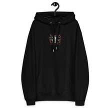 Load image into Gallery viewer, Symmetrical Drumming V24 - Embroidered Unisex Premium Eco Hoodie (F &amp; B)
