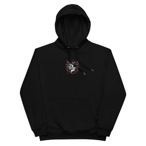 Symmetrical Drumming V24 - Embroidered Unisex Premium Eco Hoodie (F & B)