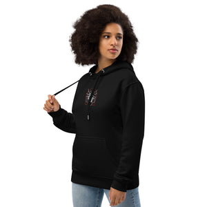 Symmetrical Drumming V24 - Embroidered Unisex Premium Eco Hoodie (F & B)