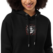 Load image into Gallery viewer, Symmetrical Drumming V24 - Embroidered Unisex Premium Eco Hoodie (F &amp; B)
