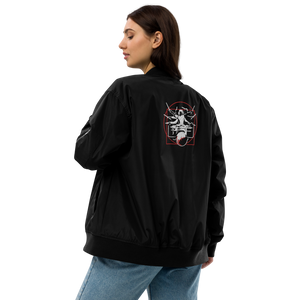 Symmetrical Drumming V24 - Embroidered Unisex Premium Recycled Bomber Jacket