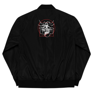 Symmetrical Drumming V24 - Embroidered Unisex Premium Recycled Bomber Jacket