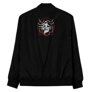 Symmetrical Drumming V24 - Embroidered Unisex Premium Recycled Bomber Jacket