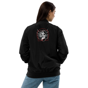 Symmetrical Drumming V24 - Embroidered Unisex Premium Recycled Bomber Jacket