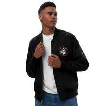 Load image into Gallery viewer, Symmetrical Drumming V24 - Embroidered Unisex Premium Recycled Bomber Jacket
