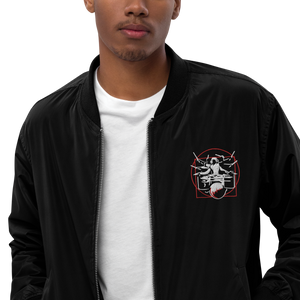 Symmetrical Drumming V24 - Embroidered Unisex Premium Recycled Bomber Jacket