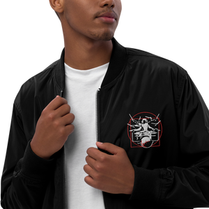 Symmetrical Drumming V24 - Embroidered Unisex Premium Recycled Bomber Jacket