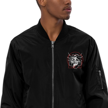 Load image into Gallery viewer, Symmetrical Drumming V24 - Embroidered Unisex Premium Recycled Bomber Jacket
