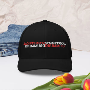 Symmetrical Drumming V24 (Text Only Vers) - Embroidered Trucker Cap