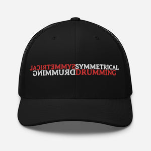 Symmetrical Drumming V24 (Text Only Vers) - Embroidered Trucker Cap