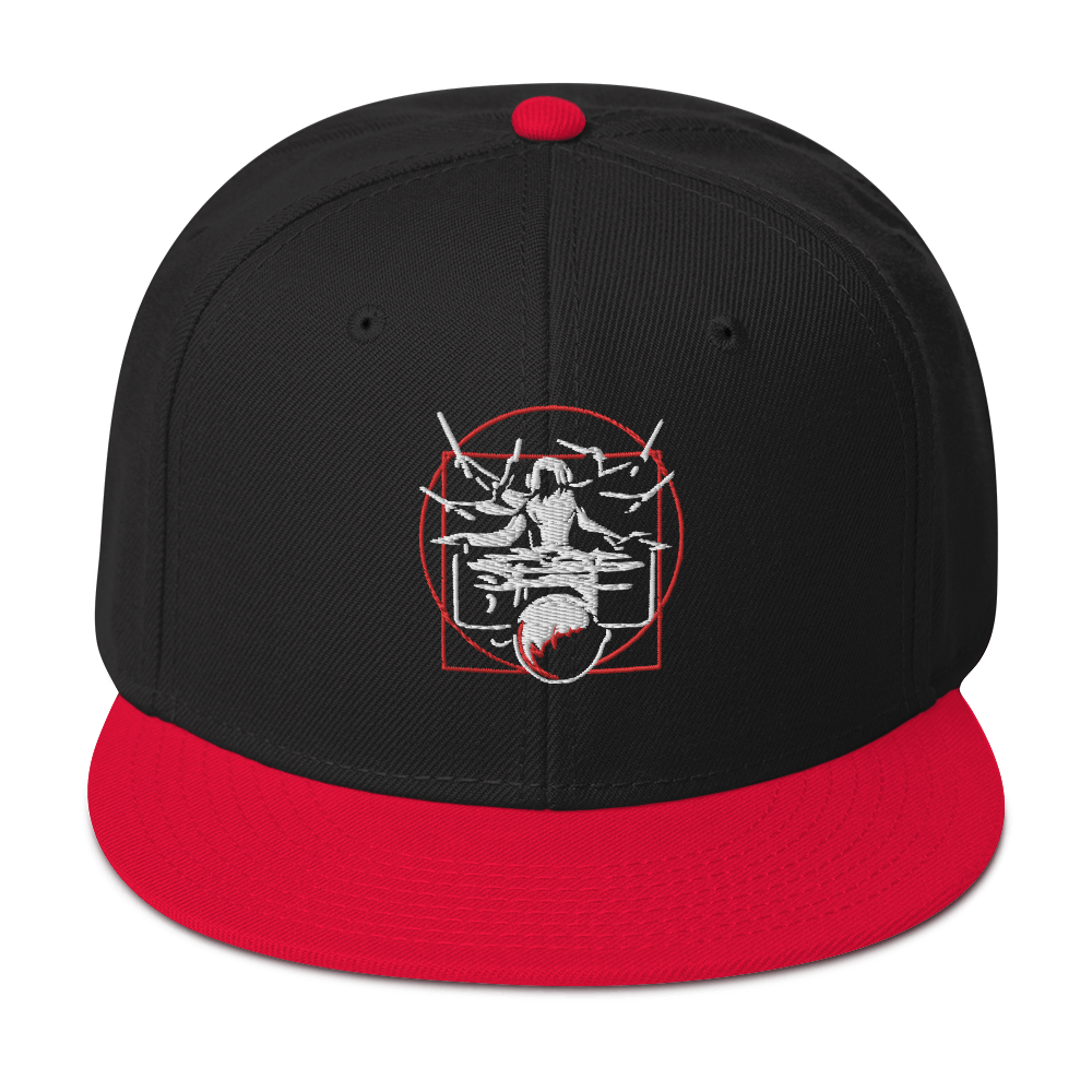 Symmetrical Drumming V24 - Embroidered Snapback Hat