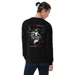 Symmetrical Drumming V24 - Unisex Sweatshirt (Front/Back/Sleeves print)