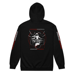 Symmetrical Drumming V24 - Unisex Heavy Blend Zip Hoodie (F, B & S)