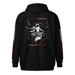 Symmetrical Drumming V24 - Unisex Heavy Blend Zip Hoodie (F, B & S)