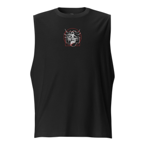 Symmetrical Drumming V24 - Embroidered Unisex Muscle Shirt