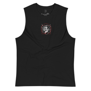 Symmetrical Drumming V24 - Embroidered Unisex Muscle Shirt