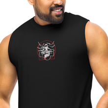 Load image into Gallery viewer, Symmetrical Drumming V24 - Embroidered Unisex Muscle Shirt
