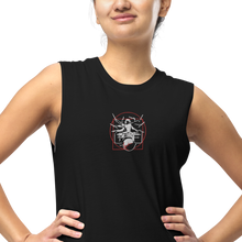 Load image into Gallery viewer, Symmetrical Drumming V24 - Embroidered Unisex Muscle Shirt
