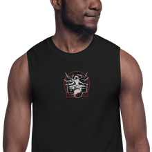 Load image into Gallery viewer, Symmetrical Drumming V24 - Embroidered Unisex Muscle Shirt
