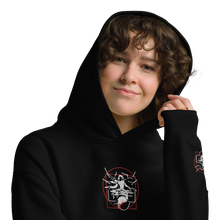 Load image into Gallery viewer, Symmetrical Drumming V24 - Unisex Embroidered &#39;Oversized&#39; Hoodie (F &amp; S)
