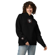 Load image into Gallery viewer, Symmetrical Drumming V24 - Unisex Embroidered &#39;Oversized&#39; Hoodie (F &amp; S)
