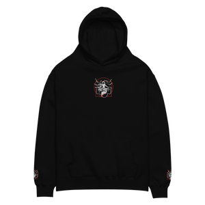 Symmetrical Drumming V24 - Unisex Embroidered 'Oversized' Hoodie (F & S)