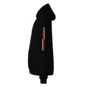 Symmetrical Drumming V24 - Unisex 'Oversized' Hoodie (F, B & S)