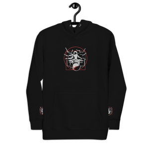 Symmetrical Drumming V24 - Embroidered Unisex Hoodie