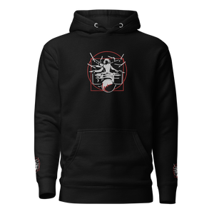 Symmetrical Drumming V24 - Embroidered Unisex Hoodie