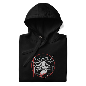 Symmetrical Drumming V24 - Embroidered Unisex Hoodie