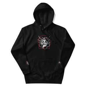 Symmetrical Drumming V24 - Embroidered Unisex Hoodie