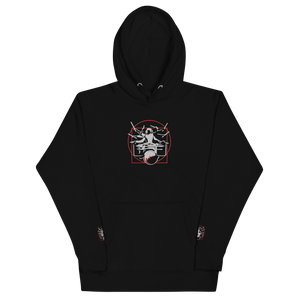 Symmetrical Drumming V24 - Embroidered Unisex Hoodie