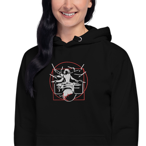 Symmetrical Drumming V24 - Embroidered Unisex Hoodie