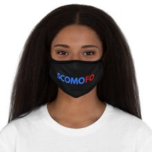 Load image into Gallery viewer, Scomofo (V2) - Fitted Polyester Face Mask (black with black trim)
