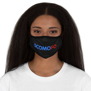 Scomofo (V2) - Fitted Polyester Face Mask (black with black trim)