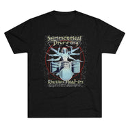Symmetrical Drumming V4 - Unisex Tri-Blend Crew Tee - Keen Eye Design