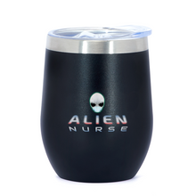 Load image into Gallery viewer, ALIEN NURSE Stainless Steel Vacuum-insulated Wine Tumbler with Cap 12oz
