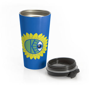 KeenEyeD Sunflower - Stainless Steel Travel Mug