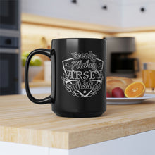 Load image into Gallery viewer, Freaky Flukey Arsey Aussie - Black Mug 15oz
