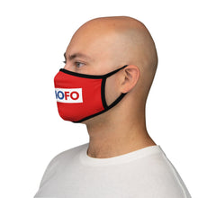 Load image into Gallery viewer, Scomofo - Fitted Polyester Face Mask (red with black trim)
