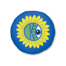 Load image into Gallery viewer, KeenEyeD Sunflower - Round Tufted Floor Pillow

