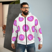 Load image into Gallery viewer, Radisolarc BP03PTWH - AOP Unisex Zip Hoodie
