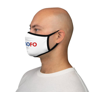 Scomofo - Fitted Polyester Face Mask (white with black trim)