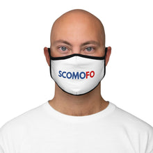 Load image into Gallery viewer, Scomofo - Fitted Polyester Face Mask (white with black trim)
